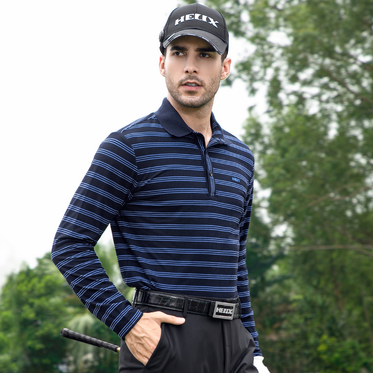 Striped Long Sleeve Shirt For Men H60232