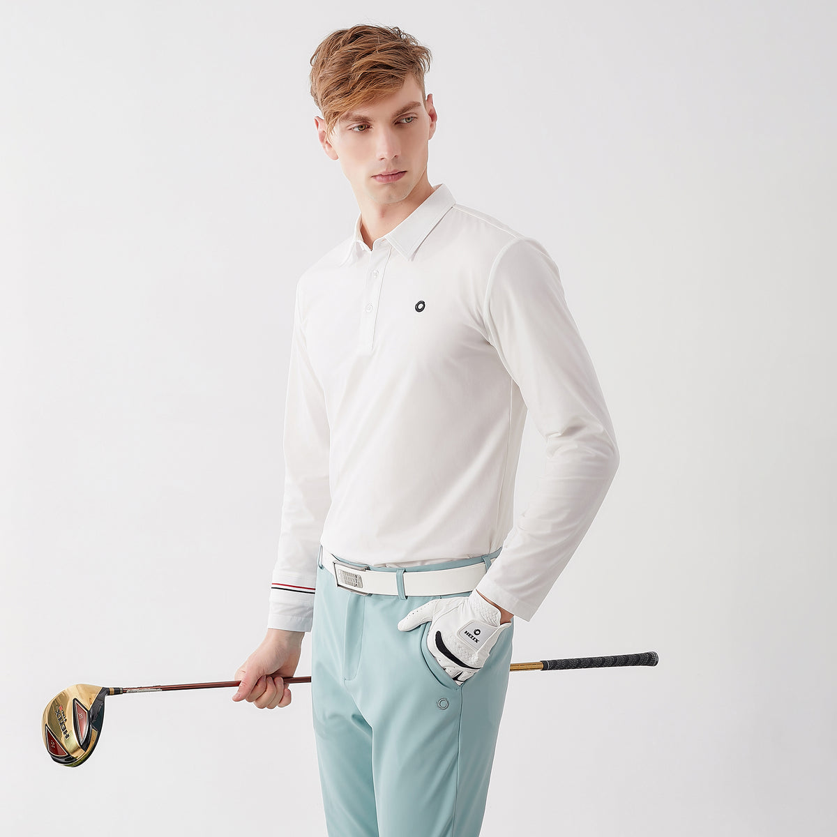 Men's Long-Sleeved Polo Shirt H60223