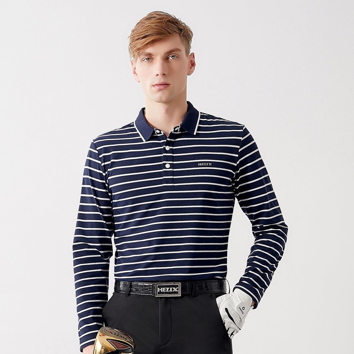Striped Long Sleeve Shirt For Men H60219