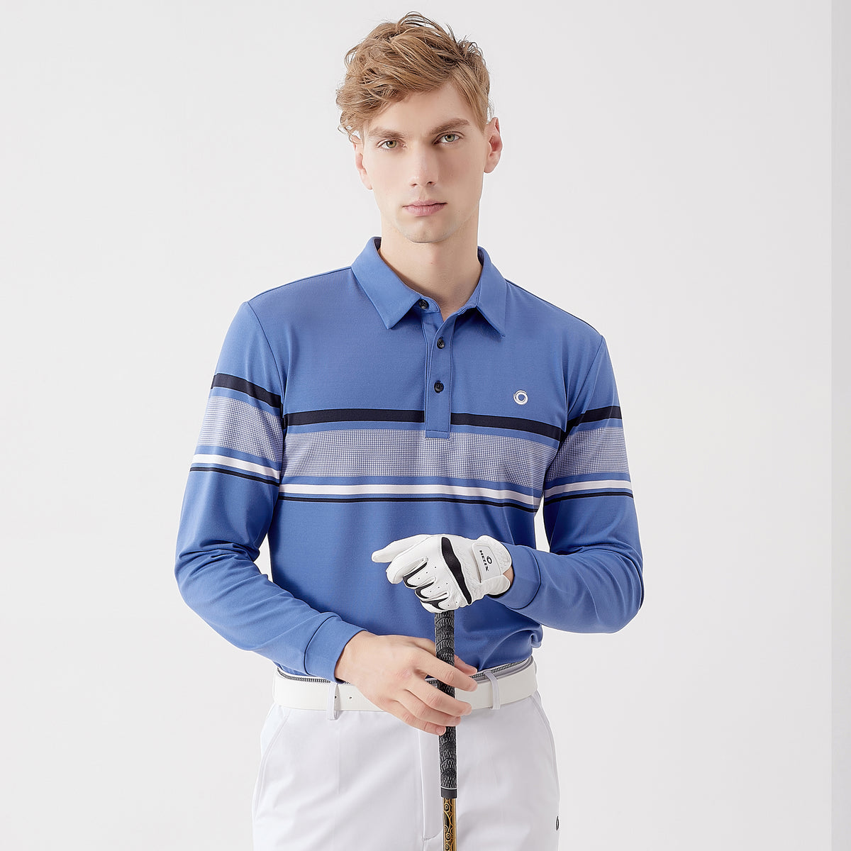 Long Sleeve Polo Shirt For Men H60214