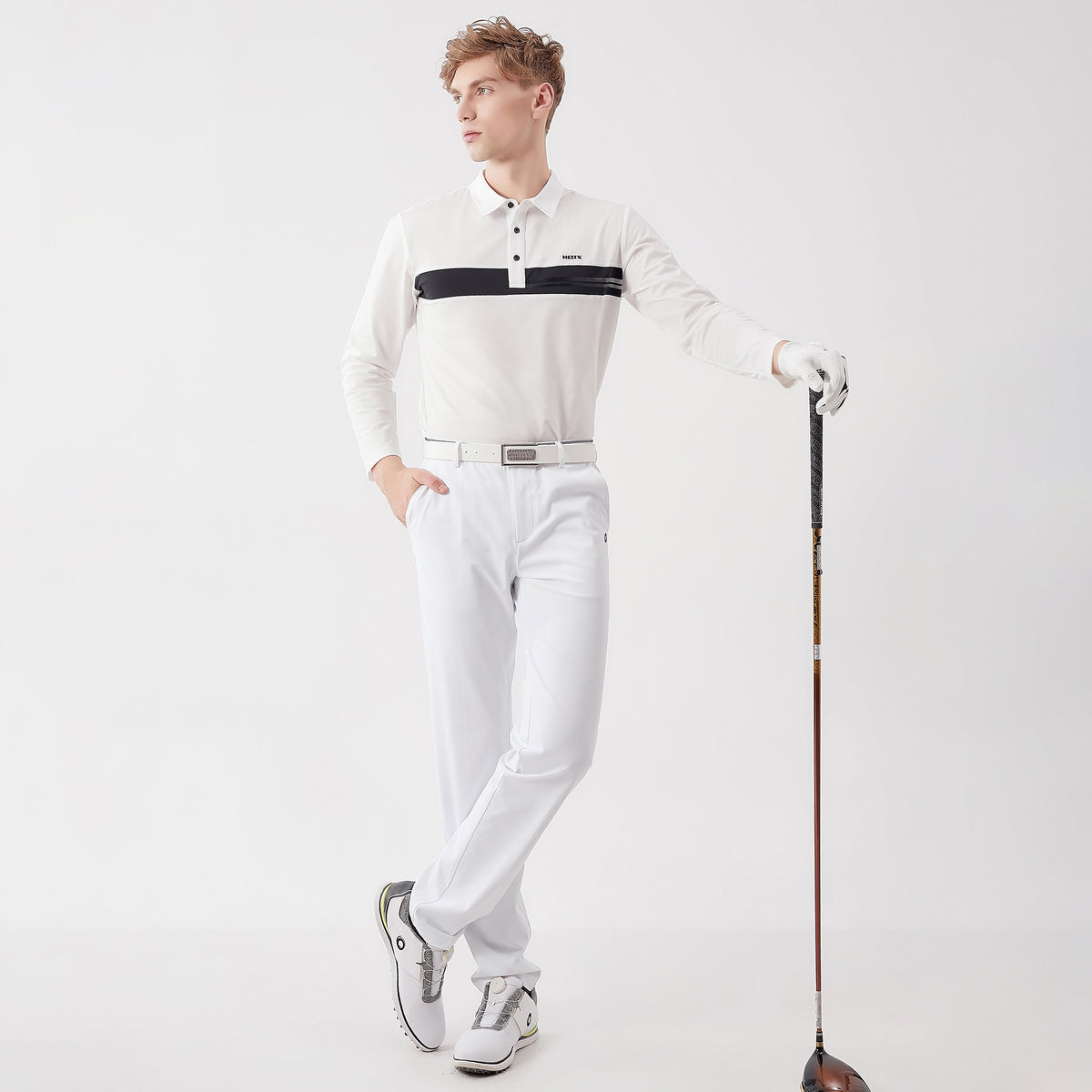 Men's Long-Sleeved Polo Shirt H60233