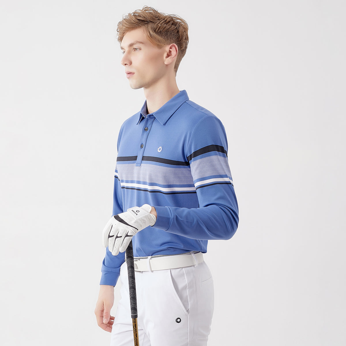 Long Sleeve Polo Shirt For Men H60214