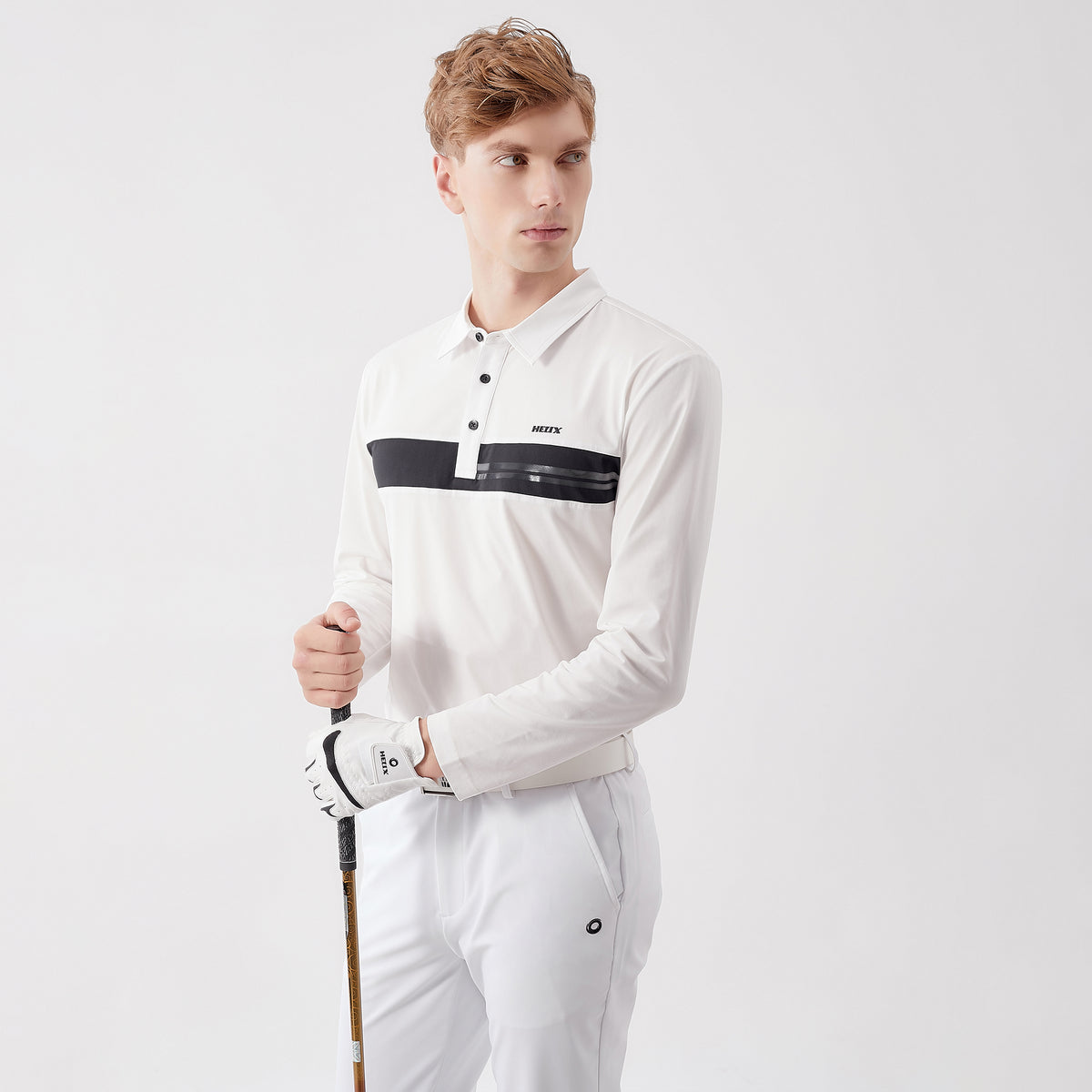Men's Long-Sleeved Polo Shirt H60233