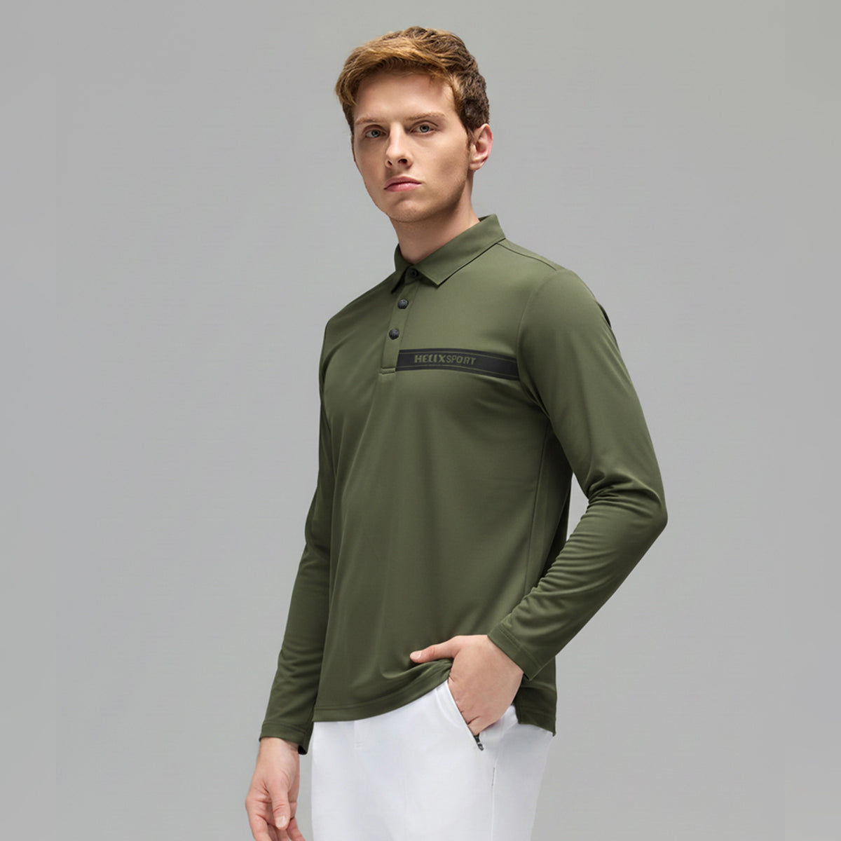 Men's Long Sleeve Polo Shirt H602171