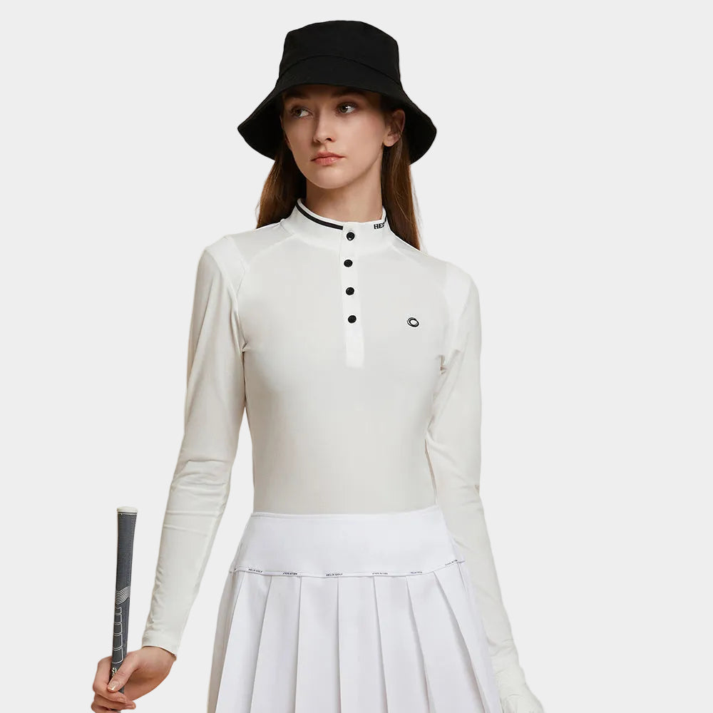 Women's Standing Collar Long Sleeved Shirt HELIX
