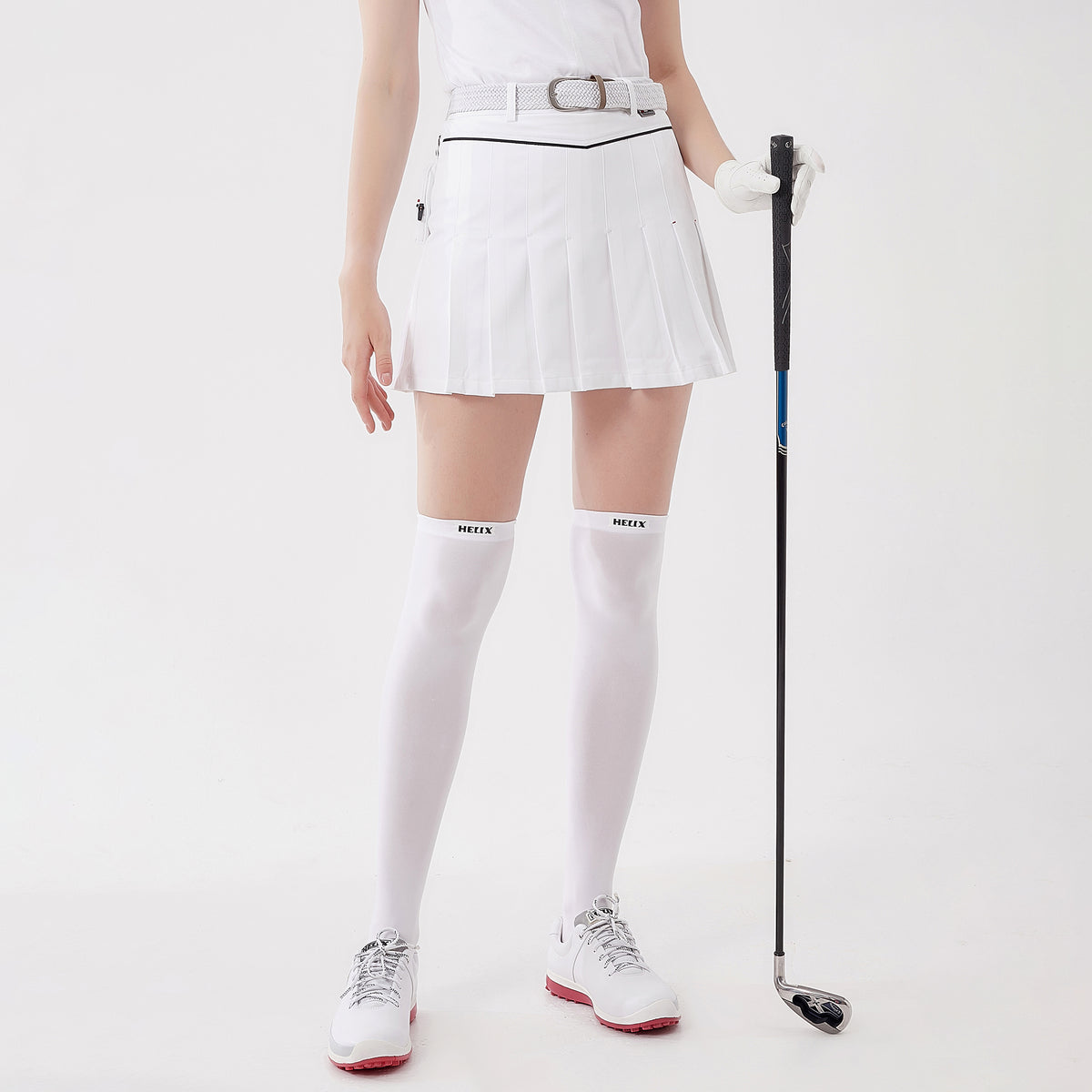 Woven Pleated Skirt For Women H60616