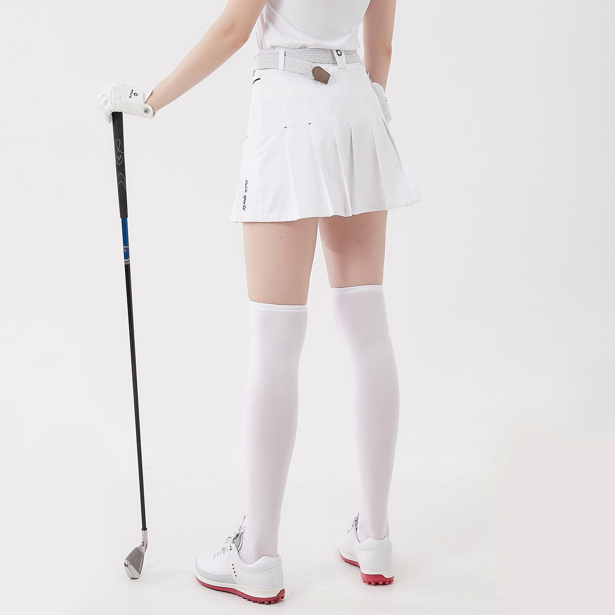 Woven Pleated Skirt For Women H60616
