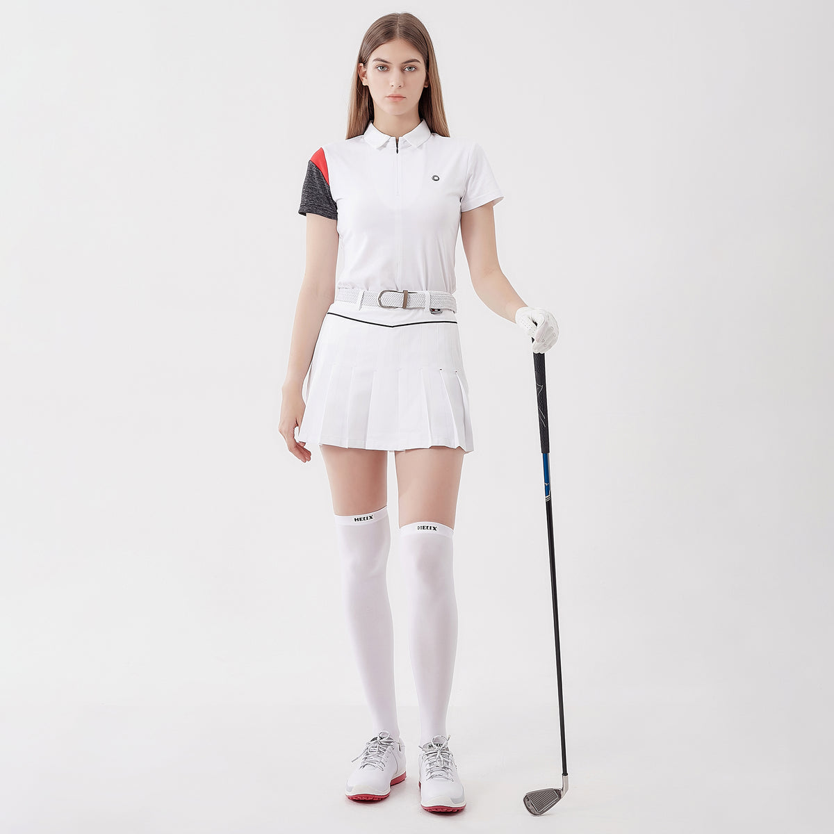 Woven Pleated Skirt For Women H60616