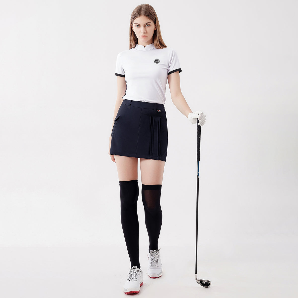 Elastic woven skirt for women H60623